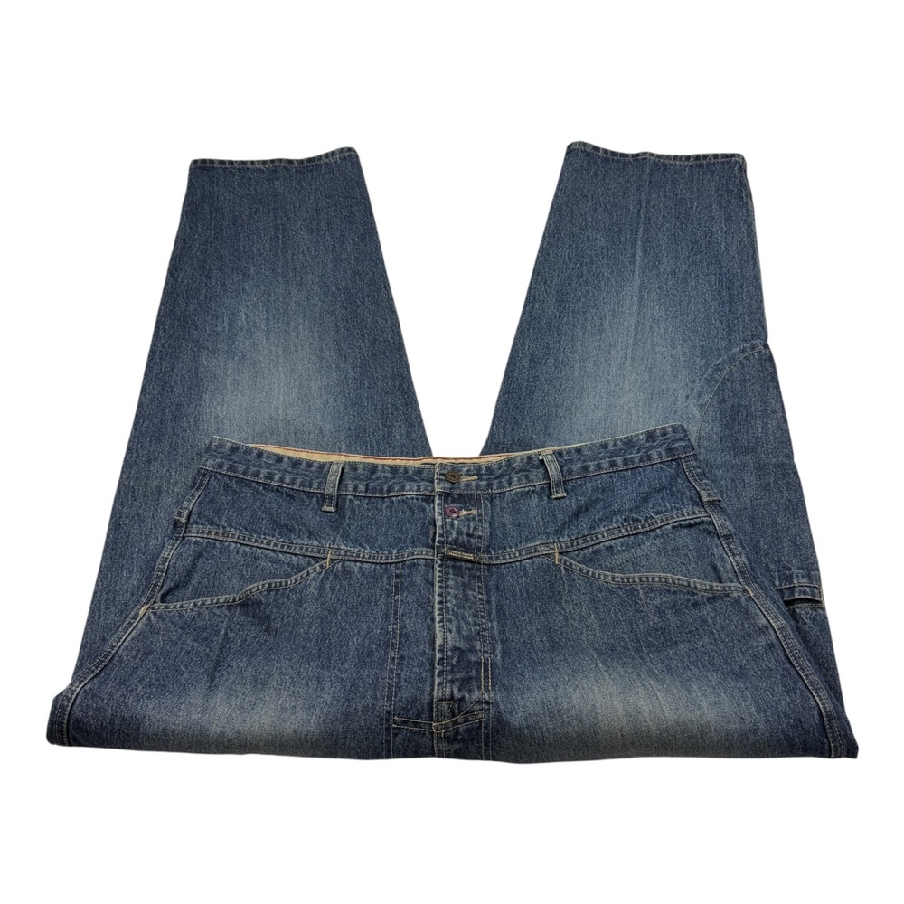Marithe Francois Girbaud Mens Baggy Blue Denim Jeans 40S Vintage 90s Y2K